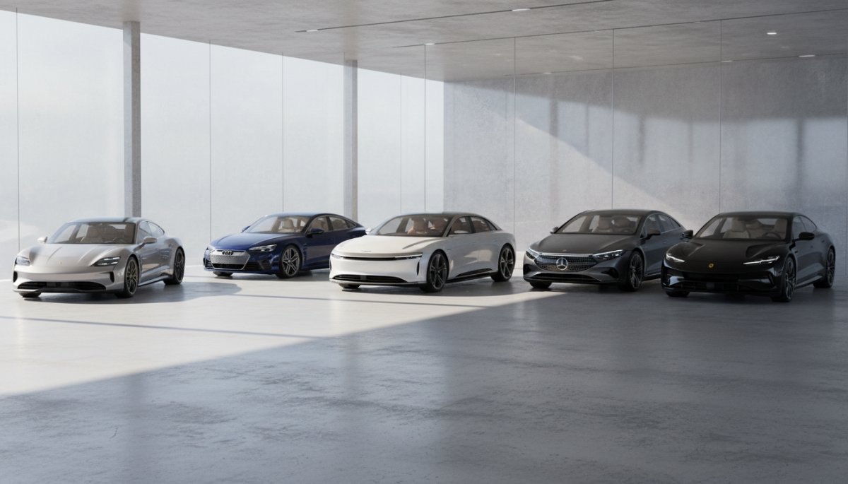 輸入車EVの航続距離比較イメージ