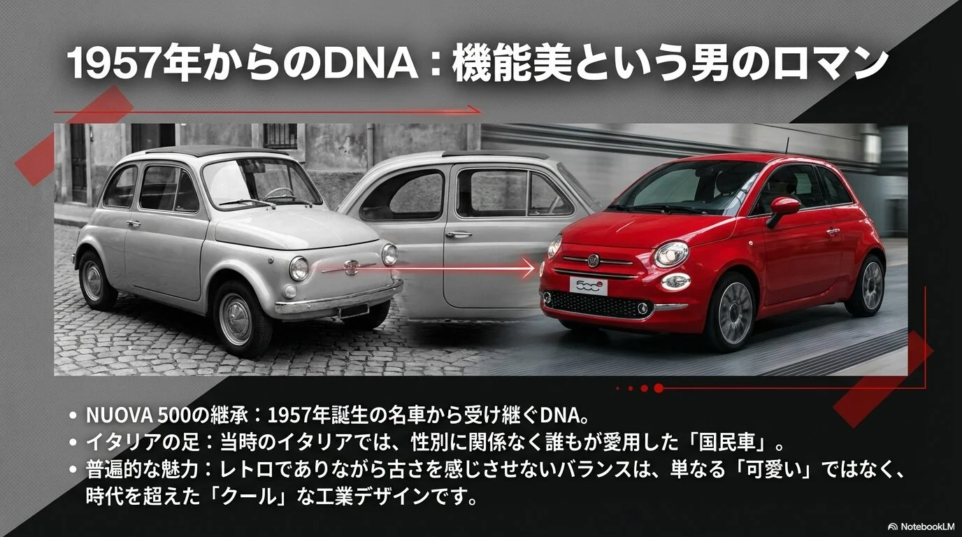 唯一無二のアイコニックなデザイン　フィアット500は女性だけの車じゃない！男性にも選ばれる6つの理由