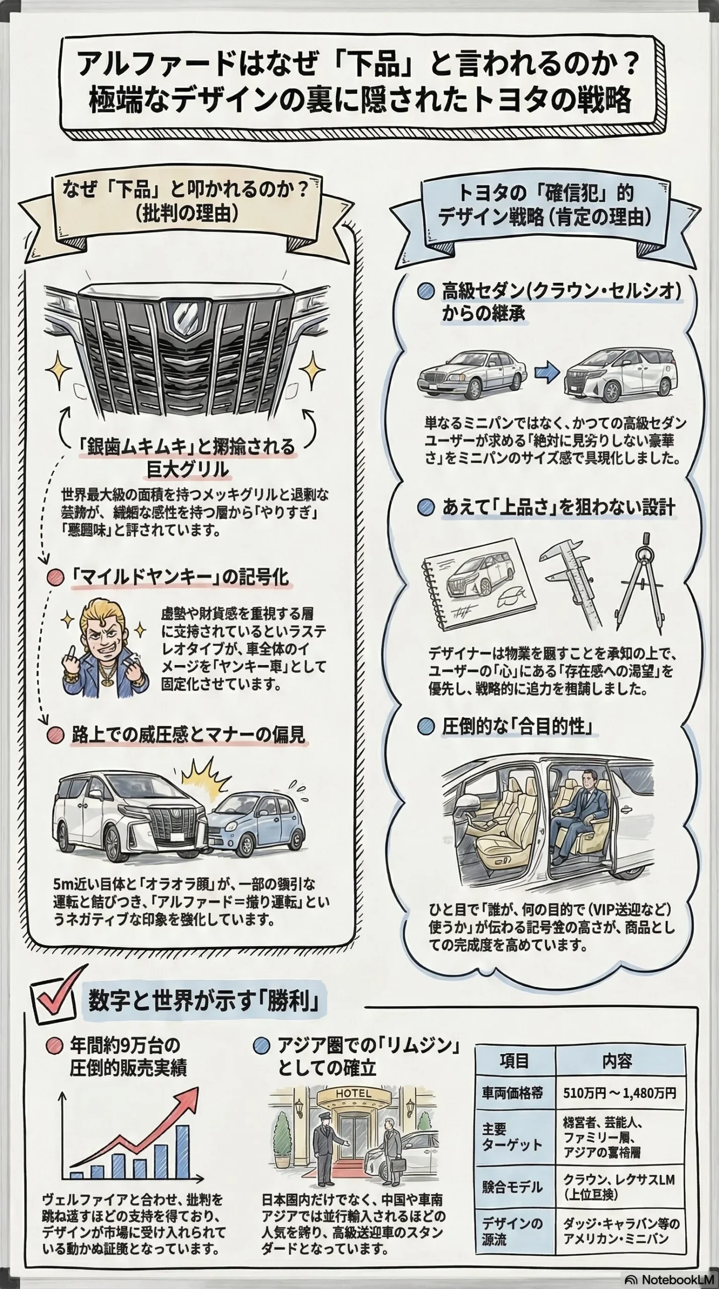 アルファードが下品と言われる理由を徹底解説!デザインの真実とは