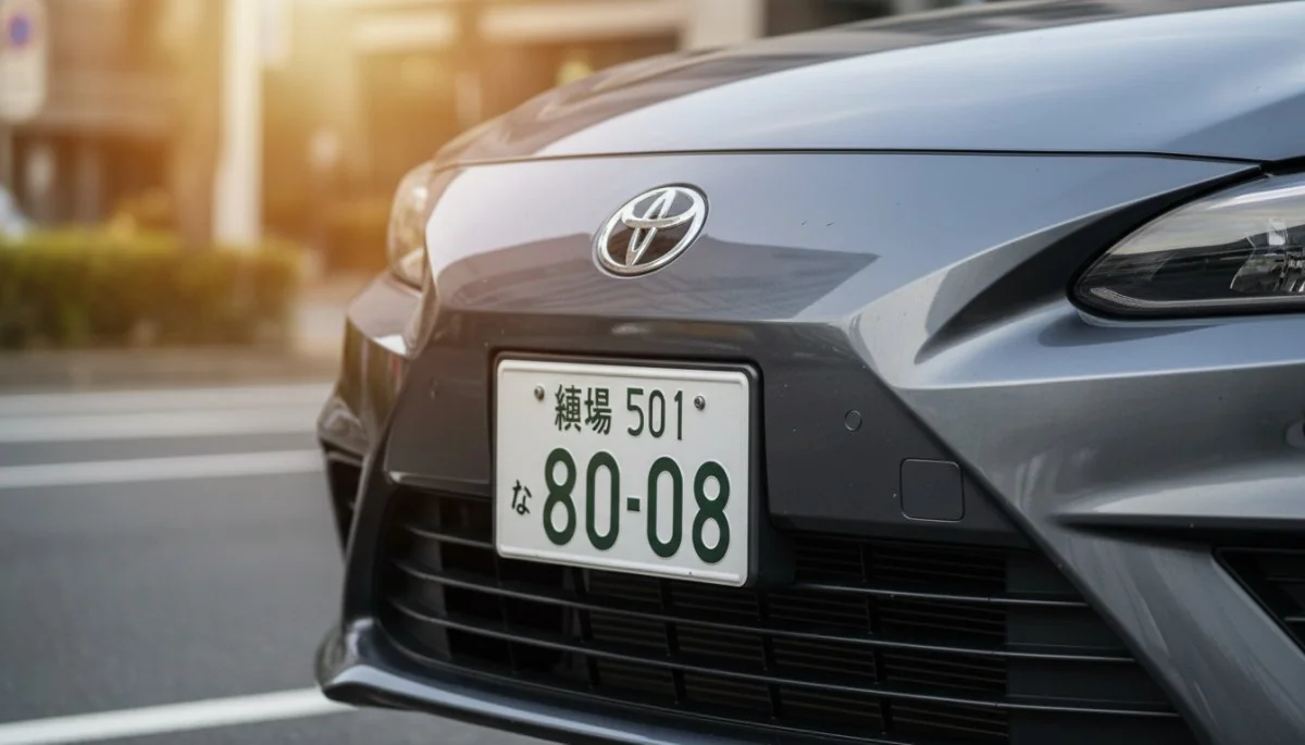 8008ナンバープレートを装着した車のイメージ
