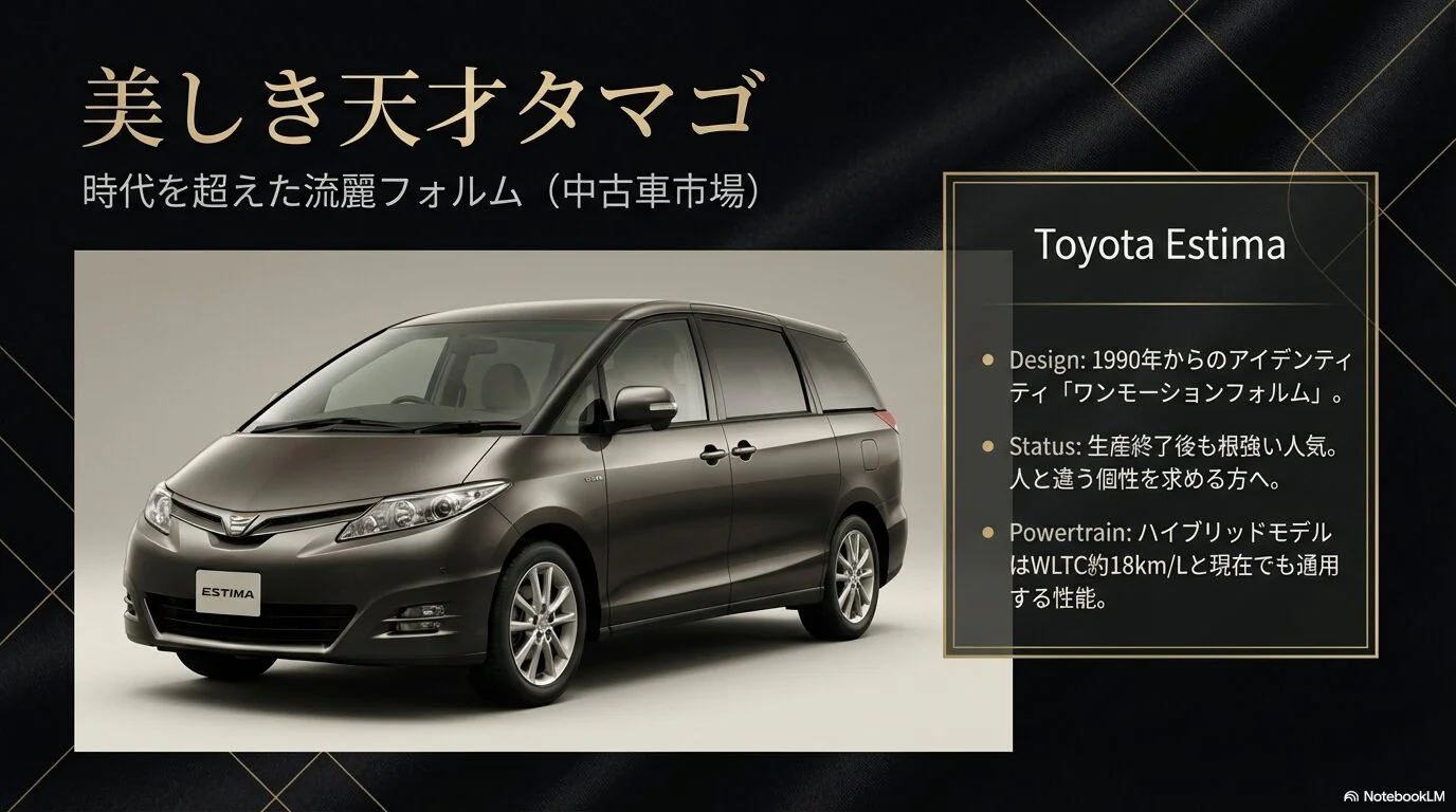 トヨタ エスティマ:時代を超えた曲線美の高級ミニバン