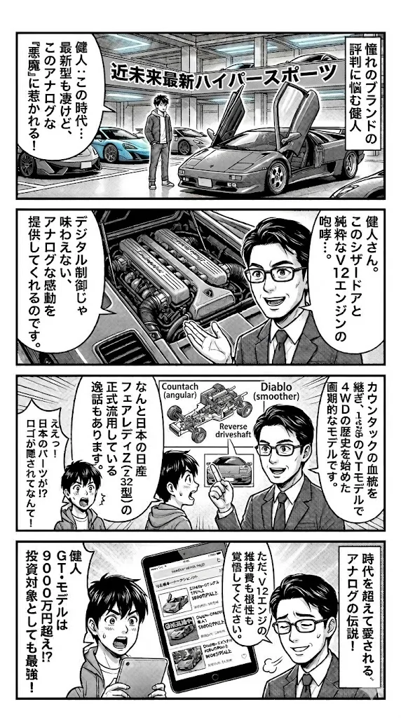 ランボルギーニ ディアブロが今こそ狙い目|最新モデルより魅力的な理由とは