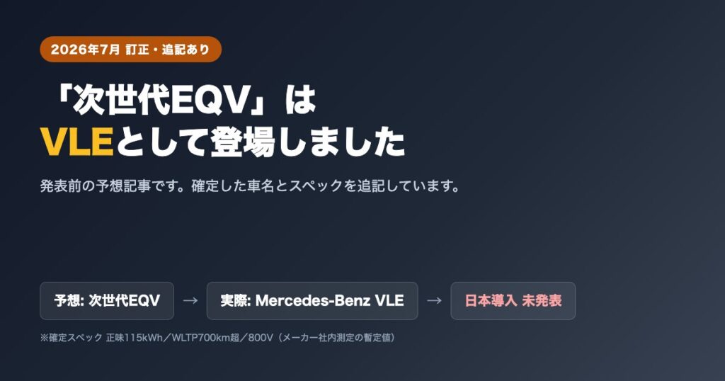 次世代EQVがVLEとして登場したことを示す訂正図解