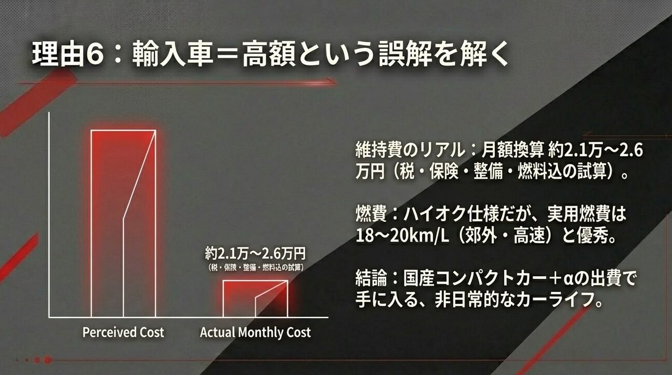 輸入車としては比較的リーズナブルな維持費　フィアット500は女性だけの車じゃない！男性にも選ばれる6つの理由