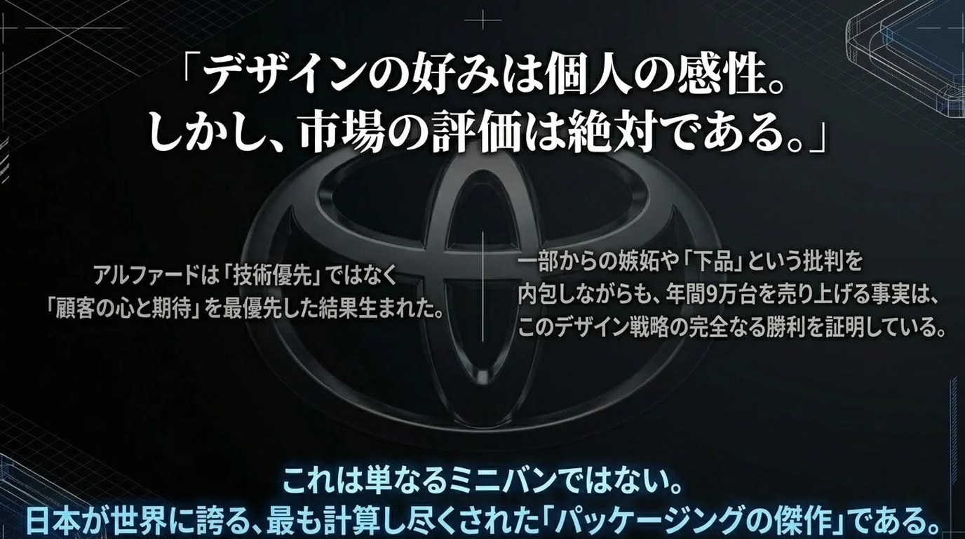 アルファードが下品と言われる理由を徹底解説!デザインの真実とは|高級品の完全ガイド 17 デザインの真実と市場の現実