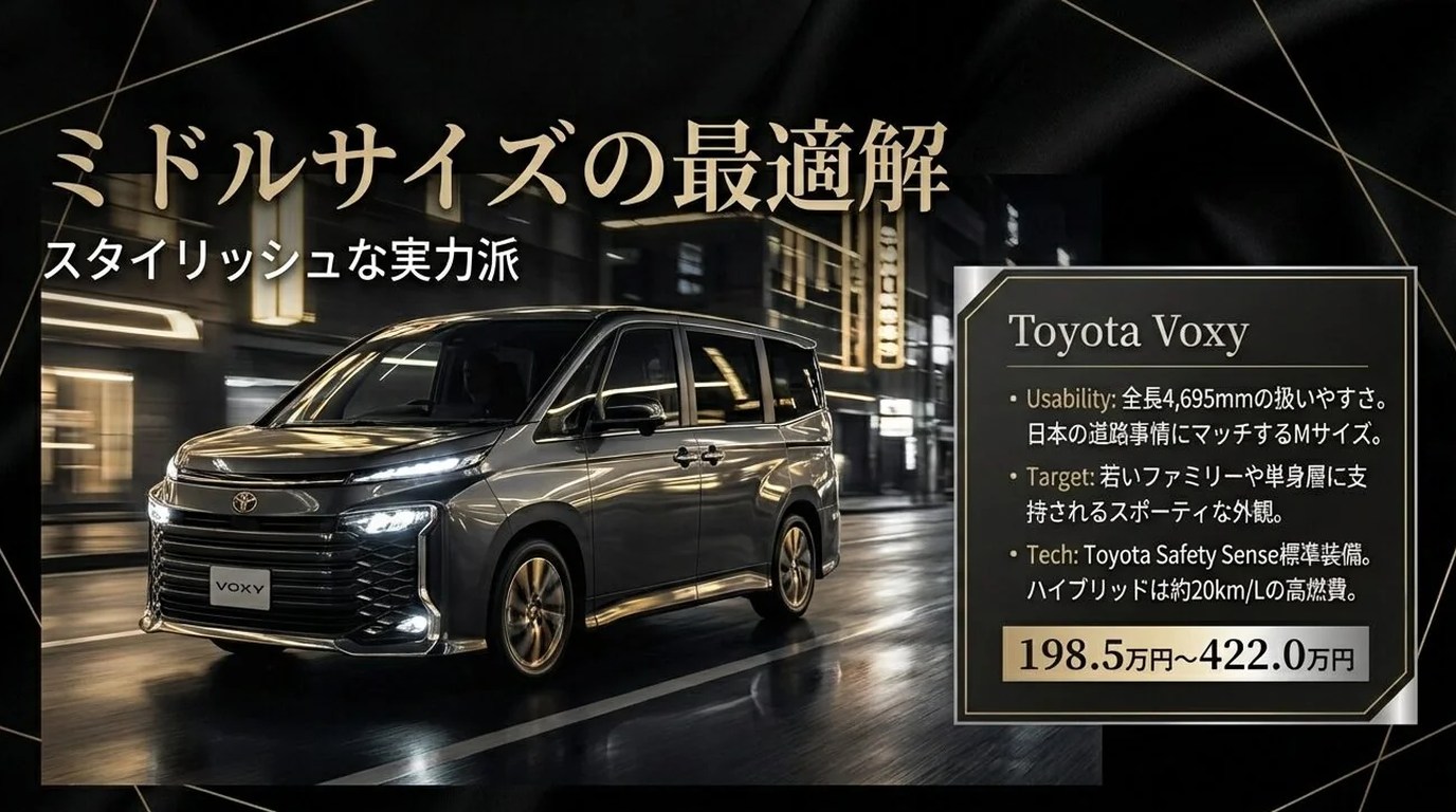 アルファードみたいな車を探すなら|高級ミニバン比較6選と後悔しない選び方 15 トヨタ ヴォクシー:ミドルサイズの高級感