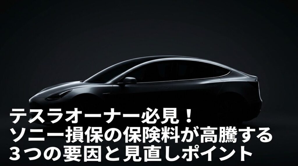 テスラオーナー必見！ソニー損保の保険料が高騰する3つの要因と見直しポイント