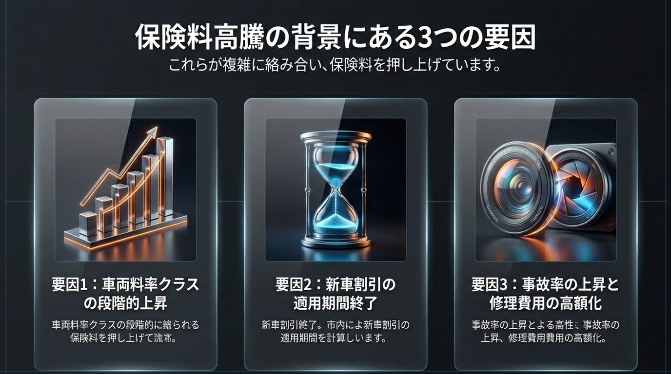 保険料高騰の背景にある3つの要因
